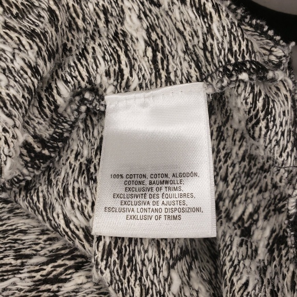 Anthro Postmark Konya Tunic Cowlneck Pocket Sweater Black White Size Small - Picture 6 of 6